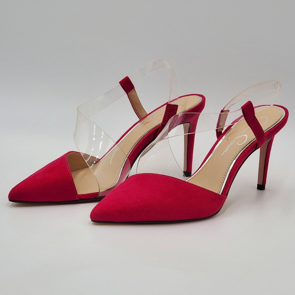 Jessica Simpson Magenta Sling Back Heels - Picture 4 of 17